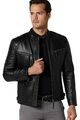 Herren Echt Lammleder Jacke Slim Fit Biker Motorrad Schwarz Jacke