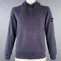 STONE ISLAND Größe L Grau Blau Baumwolle mit Kapuze Sweatshirt