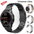 Für Garmin Fenix 3 HR 6X Pro 5X Plus 7X 8 Quick Fit Luxus Titan Metall Armband