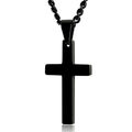 Halskette Kreuz Anhänger Silber Schwarz Gold Jesus Damen Herren Kreuz Halskette