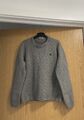 Damen Timberland grau Langarm Lammwollmischung Zopfmuster Pullover Top Größe M