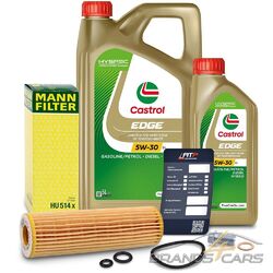 MANN-FILTER ÖLFILTER+6L CASTROL EDGE 5W-30 LL FÜR MERCEDES C-KLASSE W203# # # INKL. ÖLABLASS-SCHRAUBE MIT DICHTRING # # #