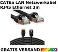 3m CAT6A ✅Patchkabel LAN Netzwerkkabel RJ45 Ethernet ✅ S/FTP Internet DSL TV