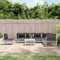 Garten Lounge Set Gartenmöbel Sitzgruppe Sofa 6tlg. mit Kissen Weiß Stahl vidaXL