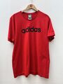  T-Shirt Adidas Essentials linear bestickt Rundhalsausschnitt rot Herren XL PTP 23,5"