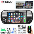 Für Fiat 500 2007-15 7" Android 13 Autoradio Carplay GPS Navi BT RDS WIFI 2+64G