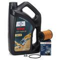 5L FUCHS TITAN GT1 FLEX 23 5W30 Motoröl + BOSCH Ölfilter für OPEL 1.0 1.2 1.4