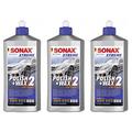 3 x SONAX XTREME Polish+Wax 2 Hybrid NPT 500ml Lackversiegelung Politur Wachs