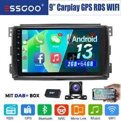 DAB+ 64G Carplay Android 13 Autoradio GPS RDS Kam Für Smart Fortwo 451 2005-2010