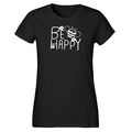 Damen T-Shirt Be Happy Biene Oberteil Gr. XS-XXL Geschenkidee Souvenir Präsent W