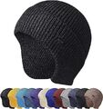 Herren Ohrenwärmer Wintermütze Strickmütze Warme Strick Beanie Mütze Schirmmütze