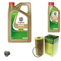 MANN-FILTER Ölfilter 6 L Castrol EDGE Titanium FST 5W-30 für VW Passat