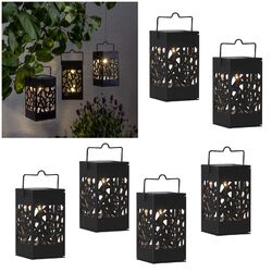 2/3/4/6er Set LED Solar Leuchten IZOLA edles Lochmuster Lampe für Balkon Garten