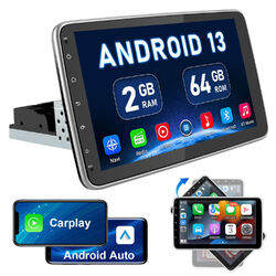 10"Android 13 2+64 Autoradio GPS Navi 1 DIN WIFI 360° Drehbar Bildschirm CARPLAY