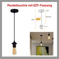 E27 Pendelleuchte Esstischlampe Retro Hängeleuchte Retro Industrie Lampe Dimmbar