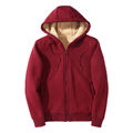 Herren-Fleece-Fell-Kapuzenjacke Mantel Warmes Kapuzen-Sweatshirt Mit ∑