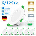 LED Einbaustrahler Bad Einbauleuchten Flach Decken Dimmbar Spot Set 230V Leuchte