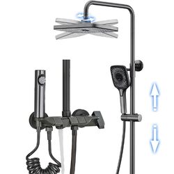 Duschsystem Brausegarnitur mit 4 Funktionen Regenbrause Brausegarnitur mit Hand