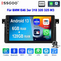 Für BMW 3er E46 318 320 Android 13 Autoradio 6+128G GPS Navi 4G CarPlay WIFI KAM