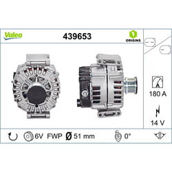 Valeo Lichtmaschine Generator 180 A passend für Mercedes GLK Vito E Klasse Mixto