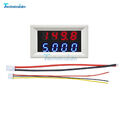 DC 0-200V 10A 4-Bit 5 Wires Voltmeter Ammeter Blue+Red LED Amp Dual Digital Volt