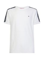 Tommy Hilfiger Herren T-Shirt Kurzarm SS Tee Towelling Weiß