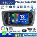 4+64G Autoradio DAB+ Android 13 Carplay GPS RDS Kam Für Seat Ibiza IV 6J 2009-13