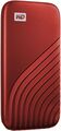 WD My Passport SSD 2 TB mobiler Speicher (NVMe-Technologie, 2 TB, Rot 