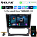 4+64G Android 14 Autoradio Carplay Kam für Mercedes C Klasse W203 C180 2004-2007