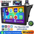 64G Android 13 CarPlay Autoradio GPS Navi DAB WFI KAM+ Für Hyundai i30 2012-2016