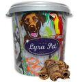 5 kg Wraps aus Rinderlunge und Strossen Kausnack Hund Lyra Pet® in 30 L Tonne