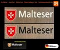 Malteser Langlogo (ohne Hintergrund) Aufkleber reflektierend oder normale Farben