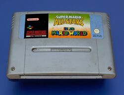 Snes Super Nintendo Entertainment System Mario All Stars and World UK Version