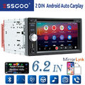 Doppel 2 DIN Carplay Autoradio Android Auto Bluetooth CD DVD AM RDS 3 USB TF AUX