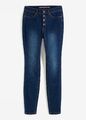 Skinny-Jeans mit Knopfleiste Gr. 38 Dunkelblau Damenjeans Freizeit-Pants Neu*