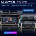 Für BMW E46 3er 318 320 325 M3 Carplay Autoradio Android 13 GPS Navi RDS MIK 32G