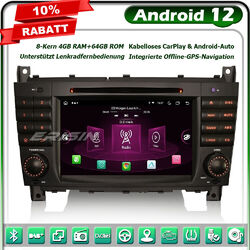 8-Kern Android 13 GPS Autoradio Navi Mercedes CLC/G/C Klasse W203 W463 DAB+BT5.0