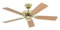 Deckenventilator ohne Lampe Lüfter Classic Royal Messing Glanz Buche 103 cm