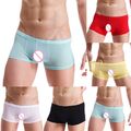 Transparente Netz Shorts Trunks Unterhose für Männer sexy durchsichtige Unterw