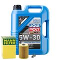 Motoröl 5W30 LIQUI MOLY Longtime High Tech 5L+MANN Ölfilter+Ölablassschraube