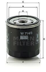 MANN-FILTER W 714/3 Ölfilter für ALFA ROMEO AUTOBIANCHI  passend für FIAT