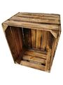 Obstkiste Holzkiste Kiste Box vintage geflammt 50x40x30 cm Holzmöbel Apfelkiste