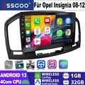 32GB Android 13 Navi Autoradio GPS USB BT Carplay für Opel Insignia A 2008-2012