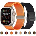 Nylon Loop Armband für Apple Watch Ultra 2 49mm Series 10 9 8 7 6 5 4 42-45-46mm