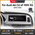 Für Audi A6 C6 4F MMI 3G 2010-2012 Carplay Android 13 Autoradio GPS NAVI 4G WIFI