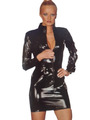 Damen Sexy PVC Kleid mit Reißverschluss