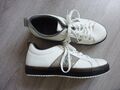 rb Sneaker Low sneaker Gr. 39/40 weiß-grau Kunstleder  *****NEUWERTIG*****