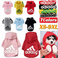 Kleine und Groß Haustier-Hund Kleidung Hoodie Pullover Jacke Hemd Overall Adidog