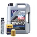 Motoröl 10W40 LIQUI MOLY Mos2 Leichtlauf 5L+HENGST Ölfilter +Cera Tec