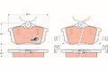 TRW Bremsbelagsatz, Scheibenbremse GDB1314 für MITSUBISHI PROTON SMART VOLVO